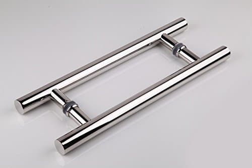 16 inch (406 mm) Door Push Pull Handle/Back to Back/Polished Chrome Mirror Finish / 304 Grade Stainless Steel/Ladder Style (Handle Diameter: 1 inch / 25 mm)