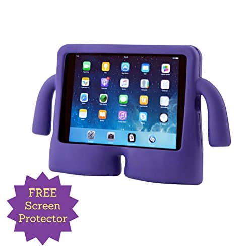 iPad Case for Kids (INCLUDING Screen Protector) A Shockproof and Durable Protective Case for iPad 2nd / 3rd & 4th Generation which is Free-Standing has Carrying Handles and is Child Safe (PLUM PURPLE)