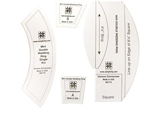 Mini Double Wedding Ring Acrylic Templates