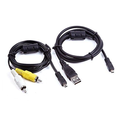 Neboo USB PC Data SYNC + AV A/V TV Video Cable Cord Lead For Nikon Camera DSLR D5100