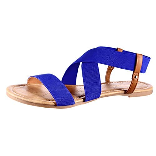 MuDan Women's Elastic Flat Sandals
