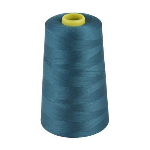 OVERLOCKING THREAD - OVERLOCKER THREAD - POLYESTER THREAD - INDUSTRIAL SEWING THREAD - 4 X 5000 YARD SPOOLS - LARGE COLOUR SELECTION INCLUDING: BLACK WHITE RED BLUE CREAM NAVY PURPLE PINK GREEN GREY BROWN OLIVE SKY GOLD (TEAL 320) by MARKETPLACE MAYHEM