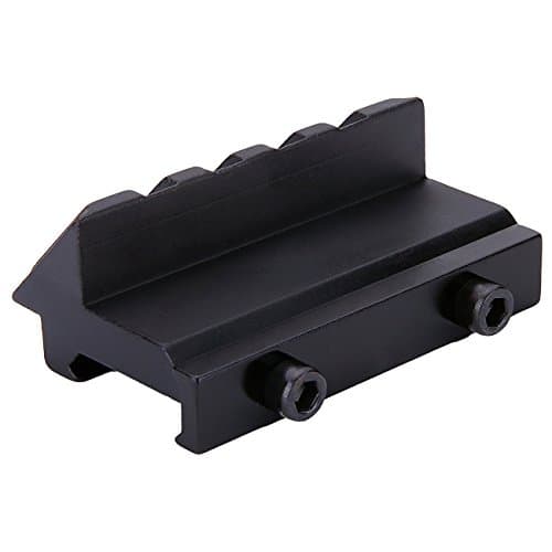 45 Degree 2" Long Offset Side Flashlight Laser Weaver Rail Mount - Black