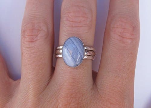 Blue Lace Agate Stacking Ring Set