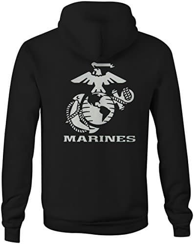 US Marines Eagle Globe Anchor Crest USMC Semper Fi Full Zip Sweatshirt - 3XL