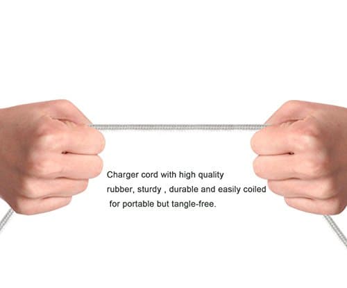 LOVRI 3 Pack 6 FT Long Lightning to USB Data Transfer Charging and Syncing Nylon Braided Cable for iPhone 6s Plus/6s/6/6 plus/5/5s ,iPad Mini,Mini2.iPad 5,iPod 7(White)