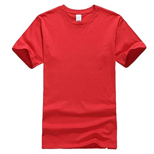 HaiDean Men's Summer Basic T Round Neck Shirt Solid Modern Casual Color Slim Fit Short Sleeve Casual Shirt Sweatshirt Tops Tops