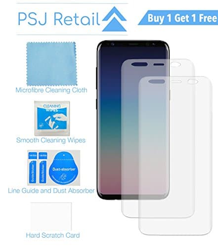 [2 Pack] Samsung Galaxy S9 Screen Protector | Full Screen 3D Coverage | Case Compatible | Least Weight on Market