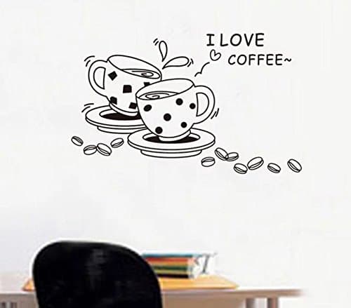 Coffee Cup visual Removable Wall Vinyl Sticker