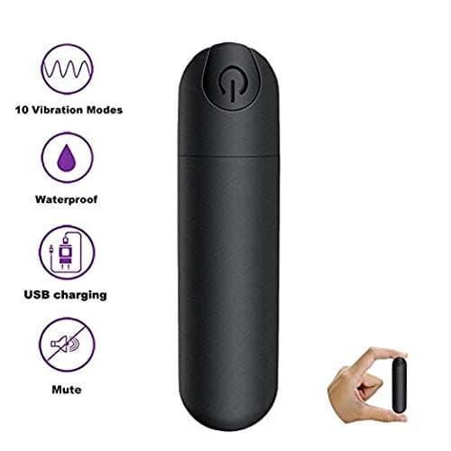 Mini Rechargeable Finger Massager with 10 Patterns, Hand-held Wireless Waterproof Massage Wand for Muscles Back Neck Foot Shoulder