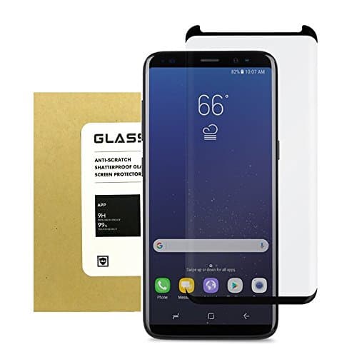 Galaxy S8 Plus Tempered Glass Screen Protector,Onexix [Full Coverage][Bubble Free][Anti-scratches][Case Friendly][9H Hardness][HD Clear] Premium Screen Protector for Samsung Galaxy S8 Plus (Black)