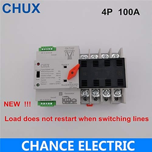 CXS4P-100 Mini ATS 4P Automatic Transfer Switch Electrical Selector Switches Dual Power Switch Din Rail Type ATS 63A 100A