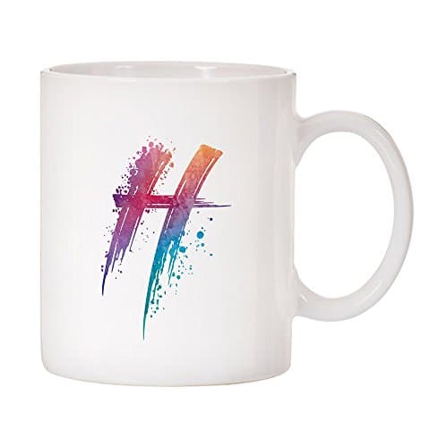 Mystic Sloth Monogram Initial 11oz Ceramic Mugs (H)