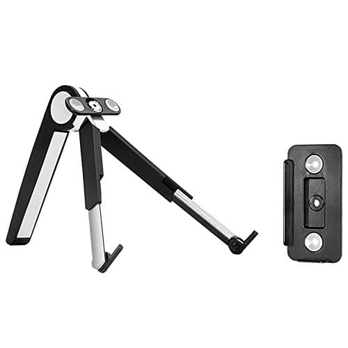 Tontanic 2017 New Version Multi-Functional AL Alloy Desk Foldable Collapsible Portable Stand Kickstand Mount Holder for all 7-12 inch Tablets and 10-15 inch Laptops Notebooks Computer (Black)