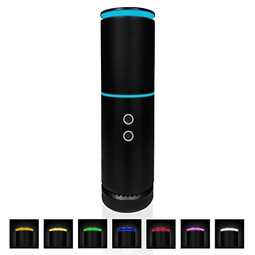 Cordless Aromatherapy Spa Diffuser w/ Built In Bluetooth Speaker - Rechargeable/Portable - 2 Hour Run Time Per Charge Charge - 7 Ambient Lights - 4 Timers - Auto Shutoff - Humidifier - Satin Metal