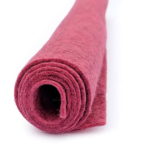 Ruby Red Slippers - Heathered Raspberry Pink - Wool Felt Giant Sheet - 35% Wool Blend - 1 36x36 inch XXL Sheet