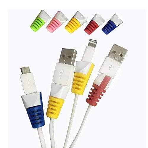 SEZHUMAI TRADERS Universal Charger USB Cable Protector for iPhone Android Universal all (Random)-Pack of 2