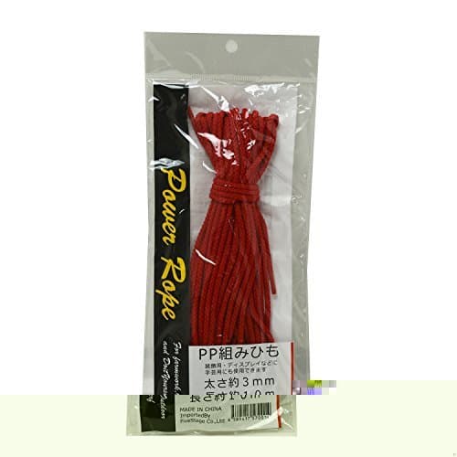 PP Eight blown decorative string braid 3 mm × 10 m red