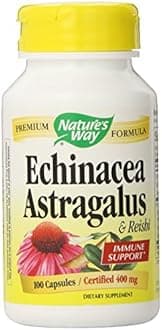 Nature's Way Echinacea, Astragalus and Reishi, 100 Capsules (Pack of 2)