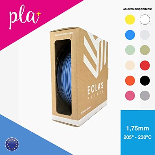Eolas Prints | PLA Filament 1.75 | 3D Printer | Made in Europe | Food Safe and Toy Making | 1,75 mm | 1 kg | Cyan