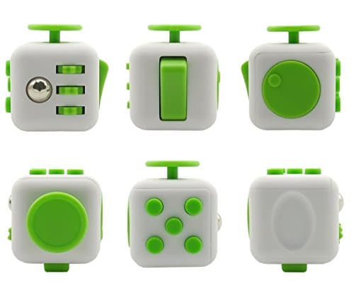 Fidget Cube/ Sturdy &amp; Solid Premium Quality Vinyl Material -6 Colors (3.5cm x 3.5cm) Stress &amp; Anxiety Reliever For Kids, Teens &amp; Adults. Perfect Desk Toy. Helps you relax and focus