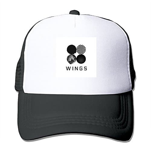 BTS WINGS Mens Strapback Hat Adjustable Mesh Caps