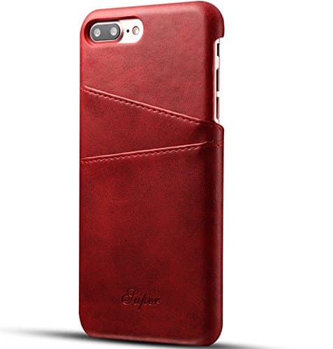 Iphone X/8/8Plus/6/6S/6Plus/6S Plus/7/7Plus Wallet Cash and Card Slots Case Slim PU Leather Back Case Cover