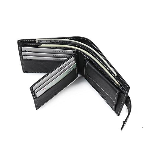 Leather Slim Multi-function Three-Fold Wallet for Men or Boys