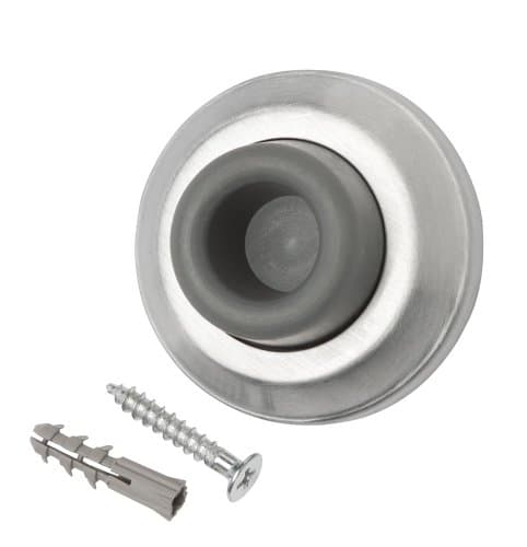 Crown Bolt 62007 Wall Doorstop, Satin Chrome/Solid Brass