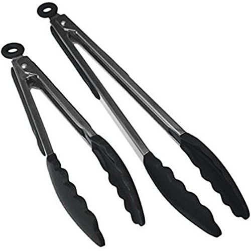 2 pcs/set Silicone Bread Clamp Tongs Multi-functional Non-Stick Food Clip BBQ Cooking Tool Kitchen Accessories For Barbecue (9inch&amp;12inch)