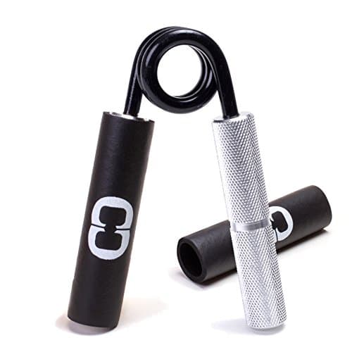 Premium hand gripper, hand exerciser, forearm trainer, hand grip for maximum increase of the grip force, includes handle pads and carry bag