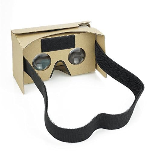 Google Cardboard Kit with Straps by D-scope Pro 3D Virtual Reality Compatible with Android &amp; Apple Easy Setup Instructions Machine (Yellow)