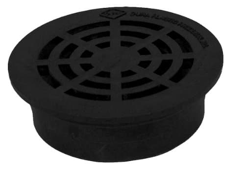 4" Round Drainage Grate - Black