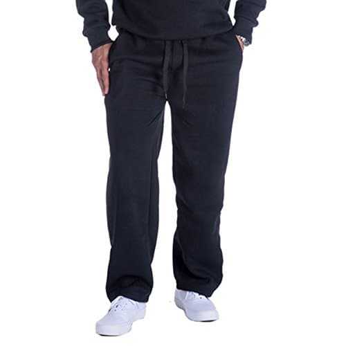 Mens Active Fleece Athletic Sweatpant Basic Running Drawstring Joggers Workout Sweat Pants