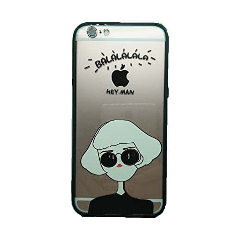 iPhone 6 Plus Case, iPhone 6s Plus Case - Swonda Clear Transparent Designer Hybrid Case Cover with Drop Protection (Sunglasses Girl)