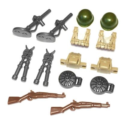BrickWarriors 2.5" Scale WW2 US Sapper Army Builder Pack