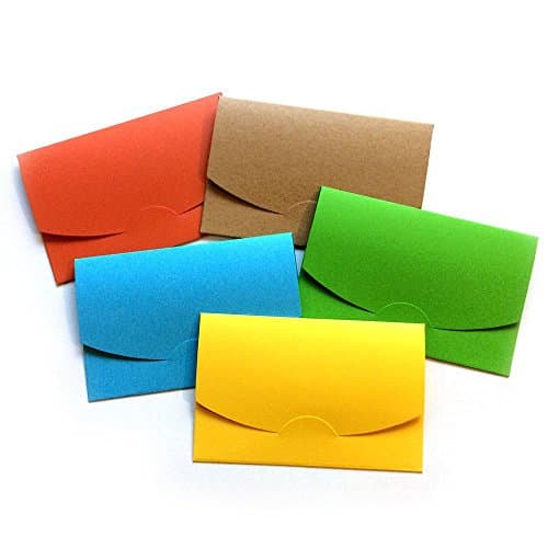 Solid Color Gift Card Holder - Plain Mini Envelopes for Money, Receipt, Business Card, Membership Loyalty Reward Cards Holder 2 3/4" X 4 1/4" (Pack of 30)