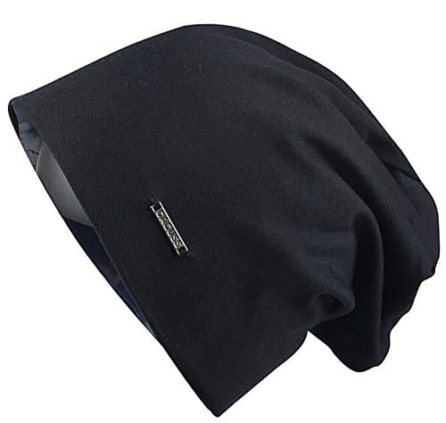 Cool Spring Summer Fall Cotton Slouch Skull Cap Beanie Hat [BLACK]