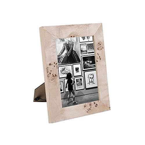 Flagship Frames 5x7 Picture Frame Rustic Real Wood Pre-Installed Wall Mounting Hardware, Back Easel Included