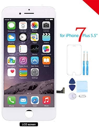 Coobetter for iPhone 7 Plus Screen Replacement (5.5) LCD 3D Touch Screen Digitizer Display with Free Repair Tool Kits + Free Screen Protector (White)