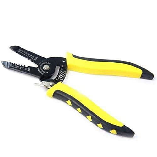 Hamuty Multifunction Wire Stripper,Plastic Handle Tool Durable Stripping Pliers Yellow