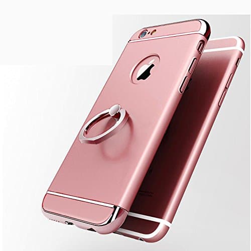 YESDA iPhone 6 Plus,iPhone 6s Plus Case Cover,3 in 1 Ultrathin Hard Protective Luxury Case Cover for iPhone 6Plus/6sPlus with 360 Degree Rotating Ring Kickstand (iPhone 6Plus/6sPlus, Rose Gold)