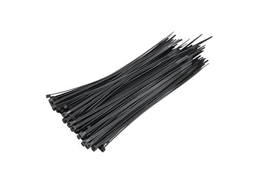 Black Frog Self-Locking Nylon Cable Ties | Zip Ties | Black 100 pcs Multi-Purpose 3.6x150mm
