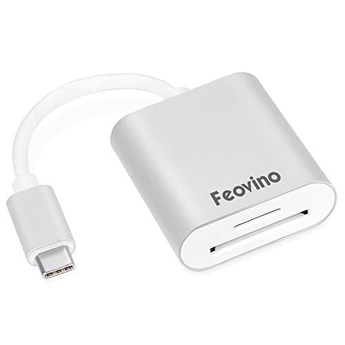 USB Type C Card Reader, Feovino USB-C Memory Card Adapter for SD Card/Micro SD Card/TF Card for MacBook Pro 2016/2017, New Macbook 12" and more USB C Devices