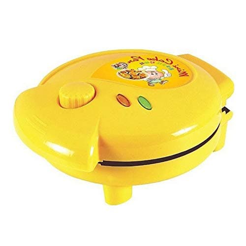 Cartoon Mini Cake Makers, Cupcake Makers Household Fully Automatic Multifunction Double-Sided Heating Dessert Maker-Yellow 24x20.5x5cm(9x8x2inch)