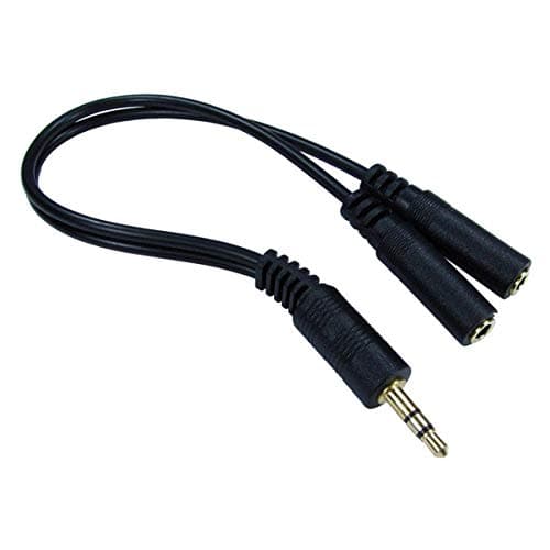 Audio Splitter Cable 2 way cable splitter audio splitter cable 3.5mm - Audio Cable Adaptor Splitter 1x Stereo Jack Plug Adapter 3.5 mm to 2x Mono Jack Socket Female Jack 3.5 mm AUX IN OUT 0.2M 20cm