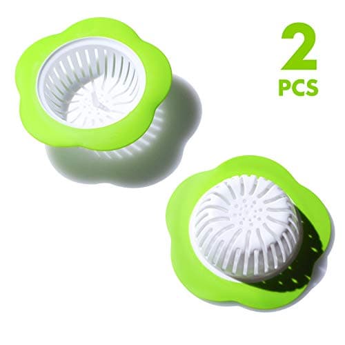 2PC Kitchen Sink Stopper Strainers Flower Shape Plastic Drain Filter Bathroom Hair Strainer Basket Plug