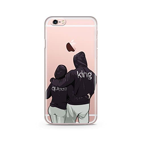 CodeiCases iPhone 7 Plus King And Queen Clear Cover, King And Queen Case Clear Transparent for iPhone