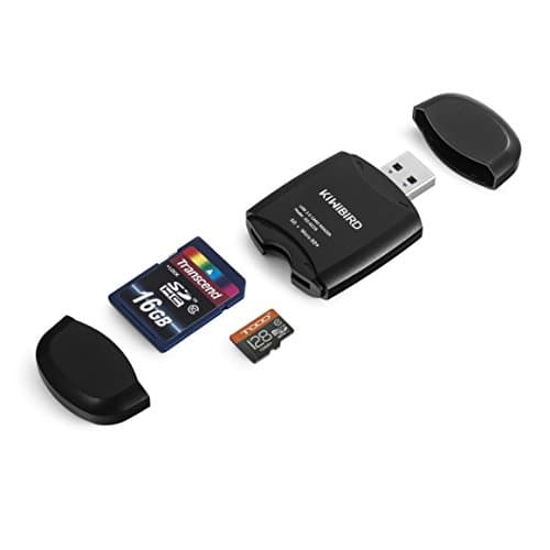 KiWiBiRD USB 3.0 Card Reader for SDXC, SD, SDHC, Micro SD, Micro SDXC, Micro SDHC, T-Flash Cards [Supports UHS-I Cards, Super Speed, USB 3.1 Gen 1, 5 Gbps] - BLACK