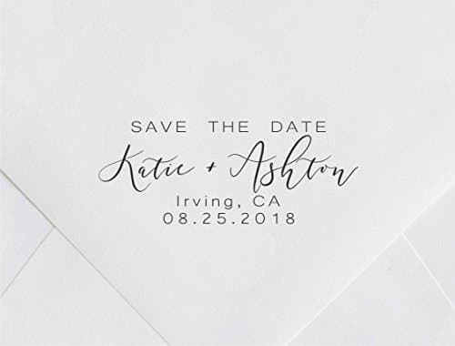 Custom Save The Date Rubber Stamp || custom wedding save the date stamp